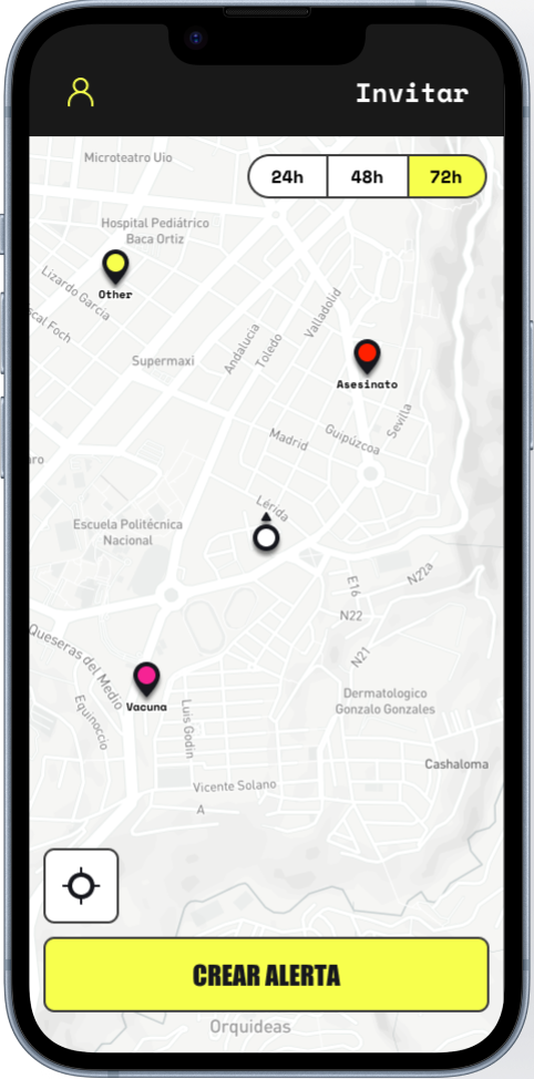 AlertAhora App Interface